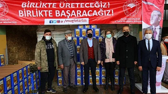 Arı yemi, zeytin fidanı ve gübre dağıtımları devam ediyor