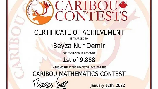 Beyza'dan büyük başarı