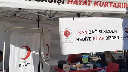 'Kan bağışı sizden hediye kitap bizden'