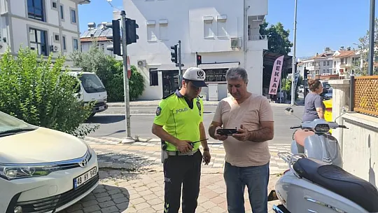 Fethiye'de Dronlu Trafik Denetimi 