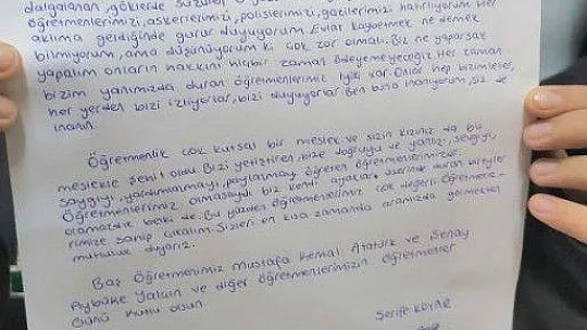 Eşen Anadolu Lisesi öğrencilerinden Şehit öğretmenlerin ailelerine mektup ve şiir