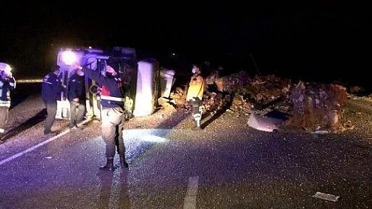 Tır devrildi, sürücüsü yaşamını yitirdi!