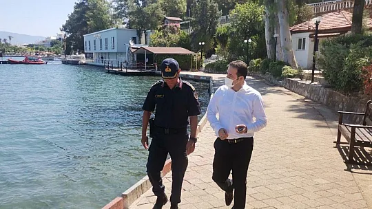Kaymakam Fırat'tan Yeni Sahil Güvenlik Komutanı Kıreker'e ziyaret