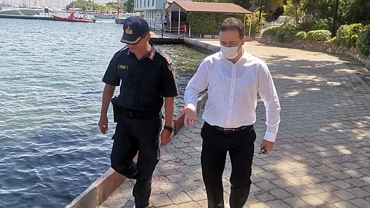 Kaymakam Fırat'tan Yeni Sahil Güvenlik Komutanı Kıreker'e ziyaret
