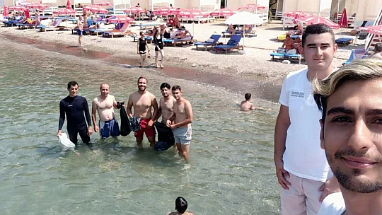 MAVİ BAYRAKLI PLAJ'DA DENİZ KONTROLÜ YAPILDI