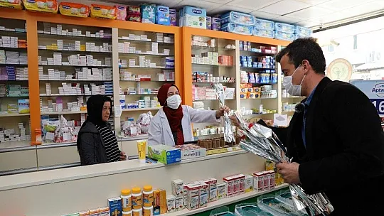 AK Parti Seydikemer İlçe Gençlik Kolları 8 Mart dolayısıyla karanfil dağıttı