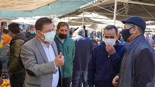 Mahalle ve pazar ziyaretleri hız kesmeden sürüyor