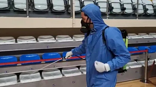 Fethiye'de Spor Salonları Dezenfekte Edildi