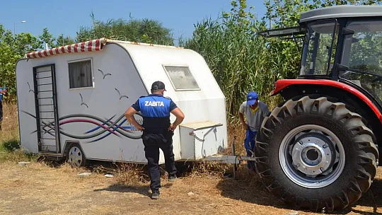 Fethiye'de İzinsiz Kurulan Karavanlar Kaldırıldı 