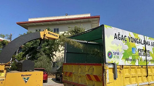Fethiye Belediyesi'nden Ağaç Yongalama Hizmeti