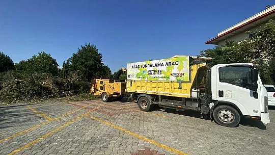 Fethiye Belediyesi'nden Ağaç Yongalama Hizmeti