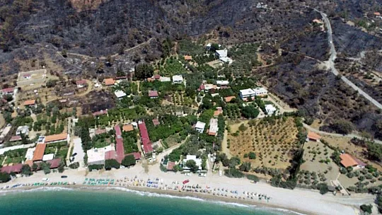 Alevlere teslim olan Mazı Mahallesi havadan görüntülendi