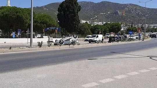 Alkollü sürücü otomobili devirdi