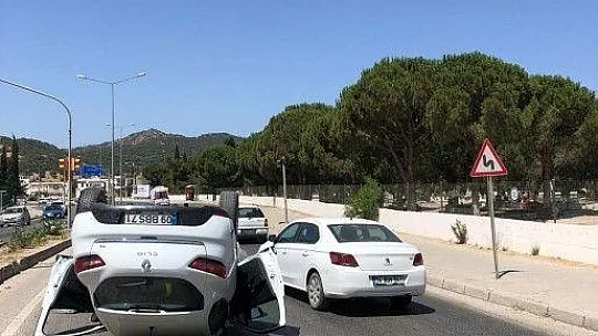 Alkollü sürücü otomobili devirdi
