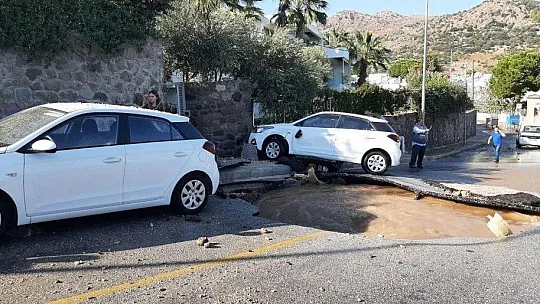 Ana su hattı bomba gibi patladı, o anlar kameraya yansıdı