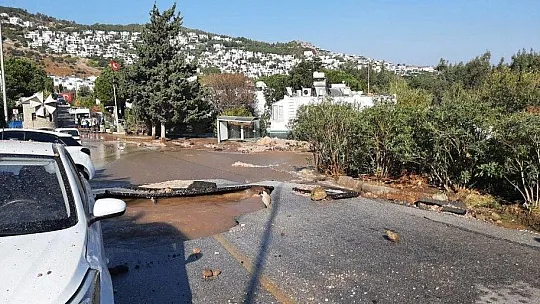 Ana su hattı bomba gibi patladı, o anlar kameraya yansıdı