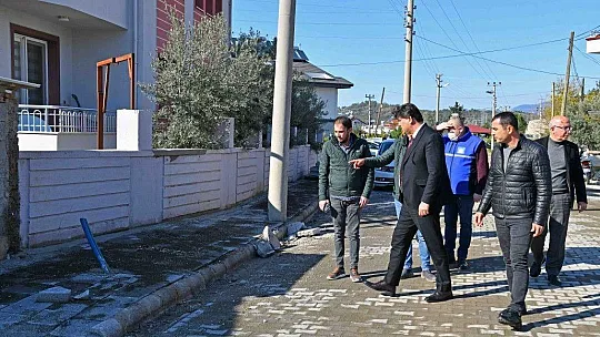 Karaca yol ve altyapı çalışmalarını yerinde inceledi