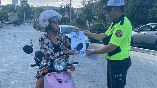Trafik ekiplerinden motosiklet sürücülerine yönelik uygulama