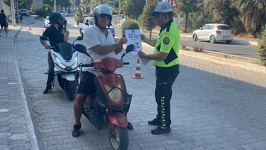 Trafik ekiplerinden motosiklet sürücülerine yönelik uygulama