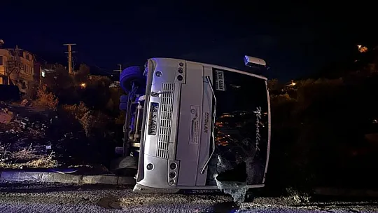 Park halindeki midibüs şarampole yuvarlandı