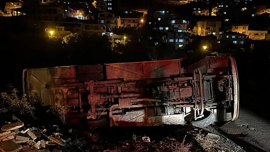 Park halindeki midibüs şarampole yuvarlandı