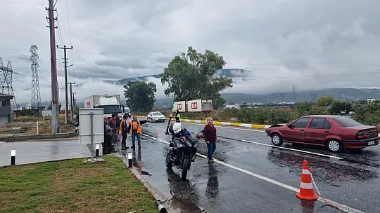Kaza böyle geldi, araçlar yolda metrelerce kaydı