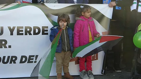 Muğla'da Filistin'e destek yürüyüşü