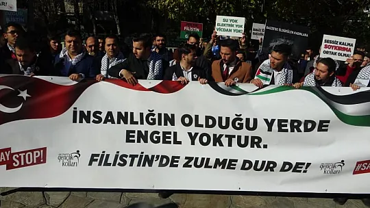 Muğla'da Filistin'e destek yürüyüşü