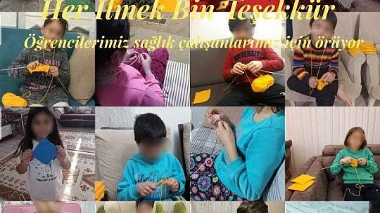 Minik ellerden sağlık çalışanlarına Tıp Bayramı hediyesi
