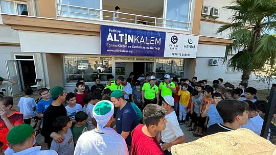 Fethiye Trafik Polisinden Kur'an Kursu Öğrencilerine Trafik Eğitimi