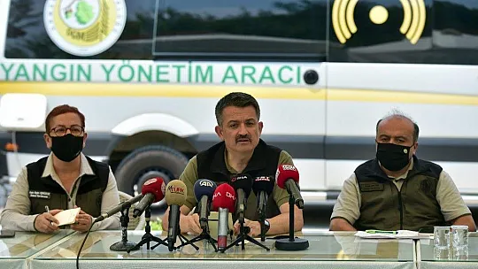 Bakan Pakdemirli orman yangınlarında son durumu açıkladı