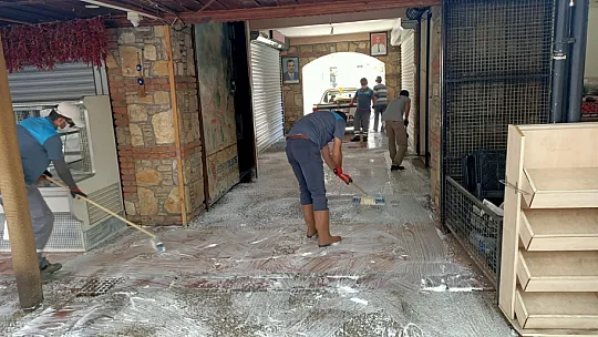 Balık Pazarı ve etrafında dezenfekte çalışması yapıldı