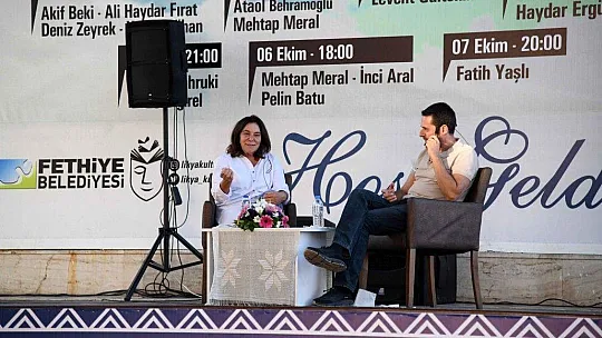 Barış İnce ve Latife Tekin, Fethiye'de buluştu