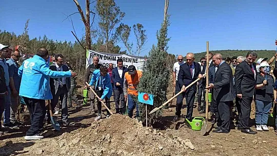 Basın toplantısı sonrası hatıra ormanı oluşturuldu