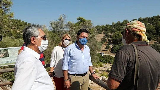 Başkan Aras'tan Pedasa Antik Kenti'ne ziyaret
