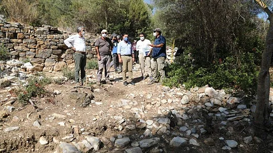 Başkan Aras'tan Pedasa Antik Kenti'ne ziyaret