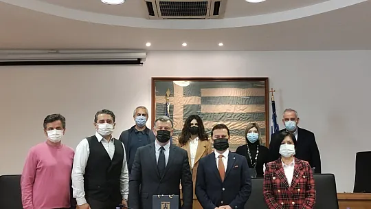 Başkan Aras'tan, Kos Belediye Başkanı Nikitaras'a ziyaret