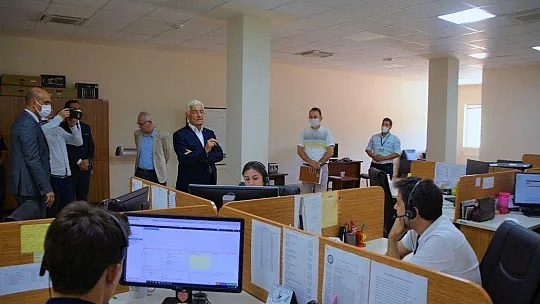 Başkan Gürün'den Çağrı Merkezi'ne ziyaret