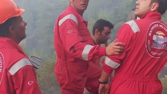 BAŞKAN OKTAY VE EKİBİ YANGIN BÖLGESİNDE YER ALDI