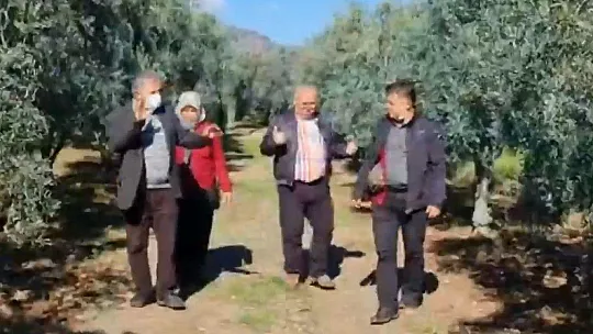 Zeytin üreticisine bahçede eğitim