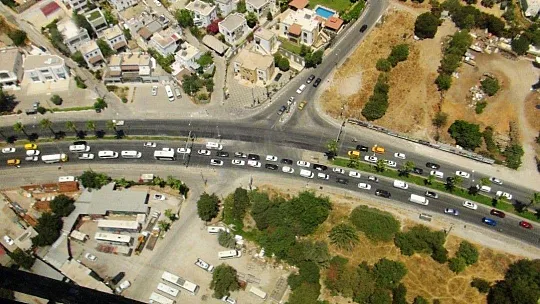 Bayram öncesi trafik havadan denetlendi
