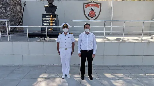 Kaymakam Fırat'tan Yeni Sahil Güvenlik Komutanı Kıreker'e ziyaret