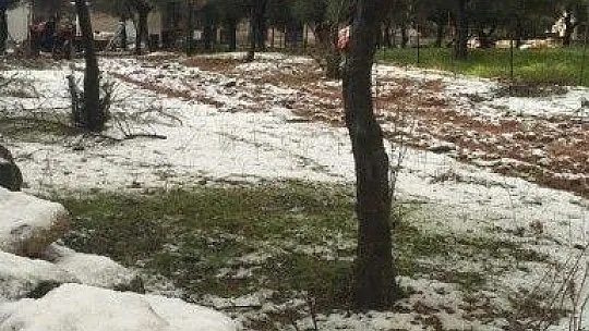 Bodrum'a yıllar sonra kar yağdı