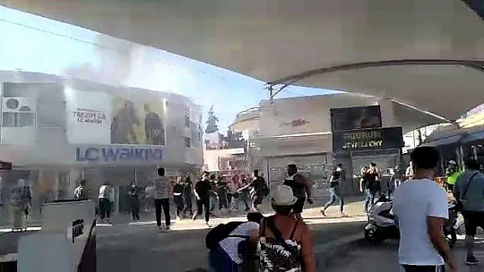 Bodrum çarşısında yangın paniği