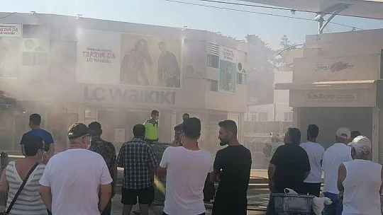 Bodrum çarşısında yangın paniği