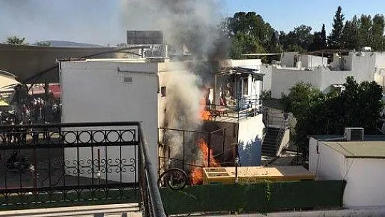 Bodrum çarşısında yangın paniği