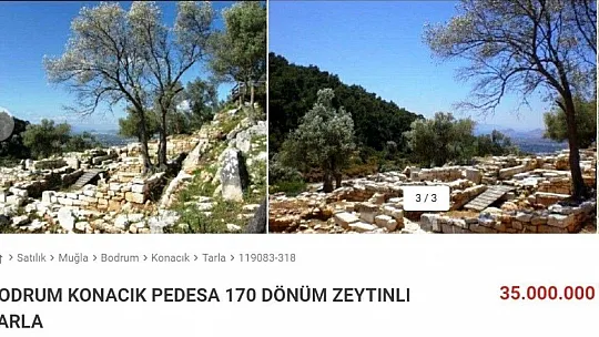 Bodrum'da 3 bin yıllık antik kent satılığa çıkarıldı
