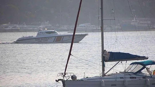 Bodrum'da alargadaki tekne battı