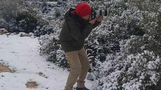 Bodrum da beyaza büründü