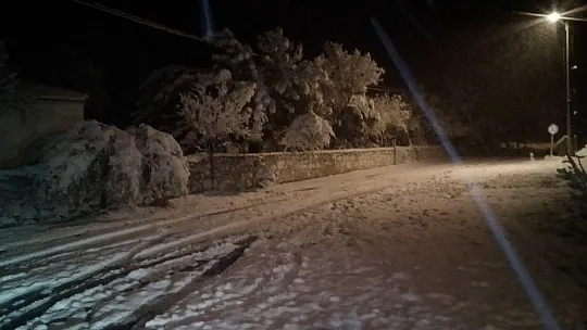 Bodrum da beyaza büründü